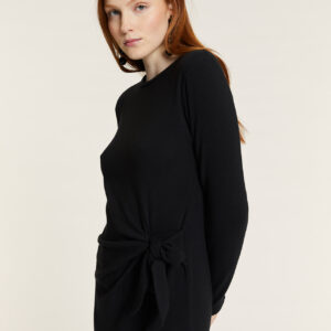 Vestido Anudado de Punto Negro by Pepa Loves