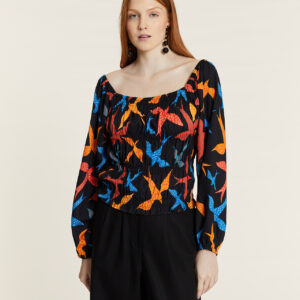 Blusa Pájaros Fruncido by Pepa Loves