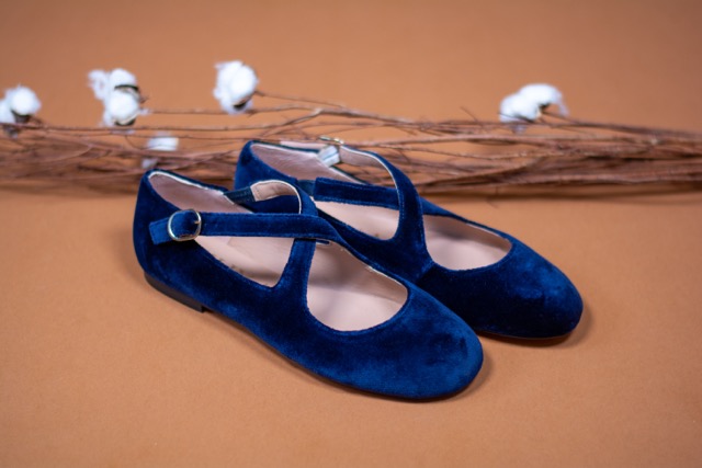 Zapato Mieko Terciopelo Marino by Miuxa