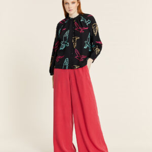 Pantalón Fluido Tencel Rojo by Pepa Loves