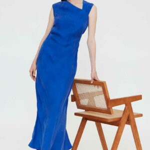 Vestido Julie Largo Crepé Azul by Wild Pony