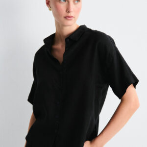 Camisa Manga Corta Bobby Negro by Mus & Bombon