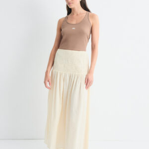 Falda Midi Fruncido de Abeja Kaya by Mus & Bombón