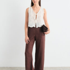 Pantalón Ancho Aurora Marrón by Mus & Bombón