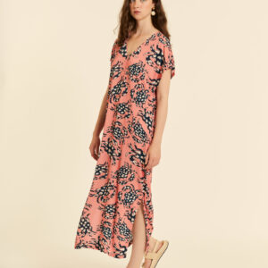 Vestido Cuello de Pico Pink Crabs by Pepa Loves