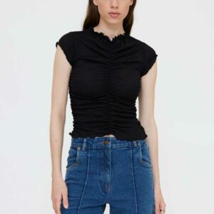 Camiseta Fruncida Negro by Wild Pony 11287