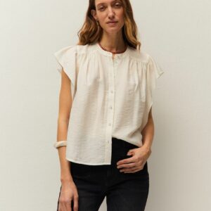 Camisa Volantes Lino Crudo Elsa by System Action