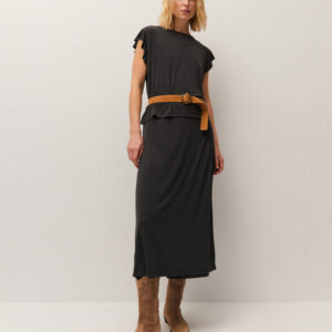 Falda Midi Negra Paola by System Action