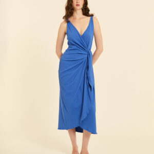 Vestido Canalé Cruzado Azul by Pepa Loves