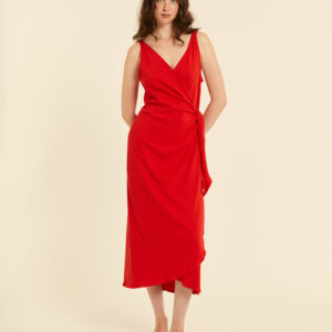 Vestido Canalé Cruzado Rojo by Pepa Loves