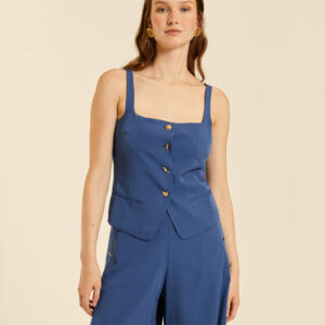 Top Chaleco Azul by Pepa Loves