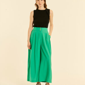 Pantalón Fluido Pinzas Verde by Pepa Loves