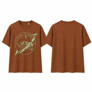 Camiseta Teide Marrón y Verde Menta by Muro