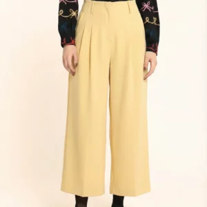 Pantalón Ancho Crepé Avellana by Pepa Loves