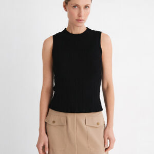 Top Cuello Alto Sin Mangas Eterna Negro by Mus & Bombón