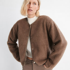 Chaqueta Corta Borreguito Taupe Eloa by Mus & Bombón