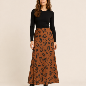 Falda Brown Hearts by Pepa Loves